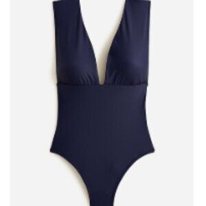 J.Crew V-Neck One-Piece Swimsuit – Size 18 – Navy (NWT)